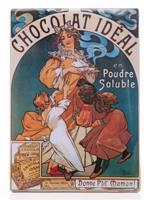 Cedule Alfons Mucha – Chocolat Ideal, 15 x 21 cm