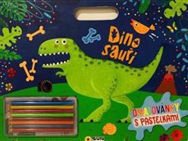 Omalovánky - Dinosauři s pastelkami