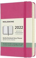 Plánovací zápisník Moleskine 2022, tvrdý, růžový, S