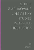 Studie z aplikované lingvistiky 2/2019