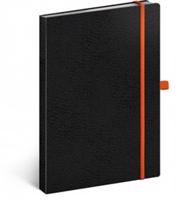 Baagl Notes Vivella Classic černý/oranžový linkovaný 15 × 21 cm