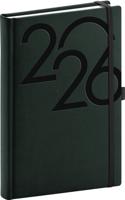 Denní diář Ajax 2026, tmavě zelený