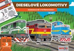 Dieselové lokomotivy - Jednoduché vystřihovánky