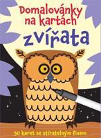 Domalovánky na kartách - Zvířata (Krabička + fix + 50 karet)