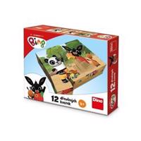 Dřevěné kostky Králíček Bing  – 12 kostek