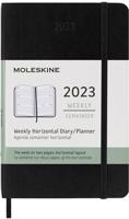 Horizontální týdenní diář Moleskine 2023 měkký černý S
