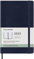 Horizontální týdenní diář Moleskine 2023 měkký modrý L