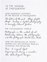 In the Shadow of Photography