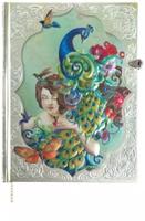 Luxusní zápisník Žena s pávem Boncahier