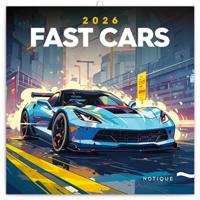 Poznámkový kalendář Rychlá auta 2026