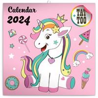 Poznámkový kalendář Šťastní jednorožci 2024