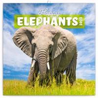 Poznámkový kalendář Šťastní sloni 2023