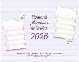 Rodinný plánovací kalendář 2026 - prázdný