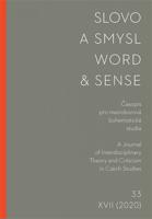 Slovo a smysl 33/ Word & Sense 33