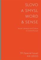 Slovo a smysl 39/ Word & Sense 39