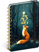 Spirálový 18měsíční diář Petito – Liška 2025/2026