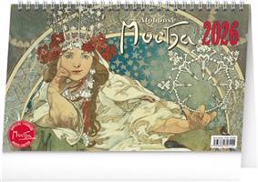 Stolní kalendář Alfons Mucha 2026