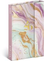 Týdenní magnetický diář Růžový mramor 2026