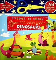 Vytvoř knihu Dinosauři - Přečti, vystřihni, nalep 3+
